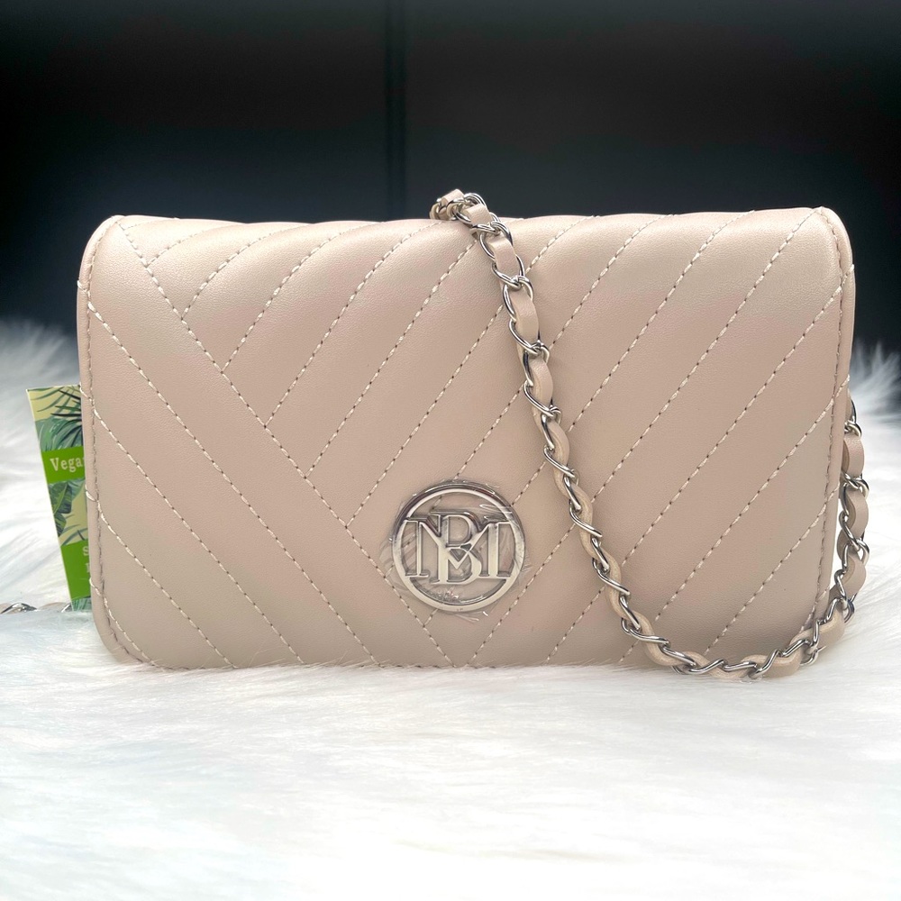 Badgley Mischka Quiltted Faux Leather Bag